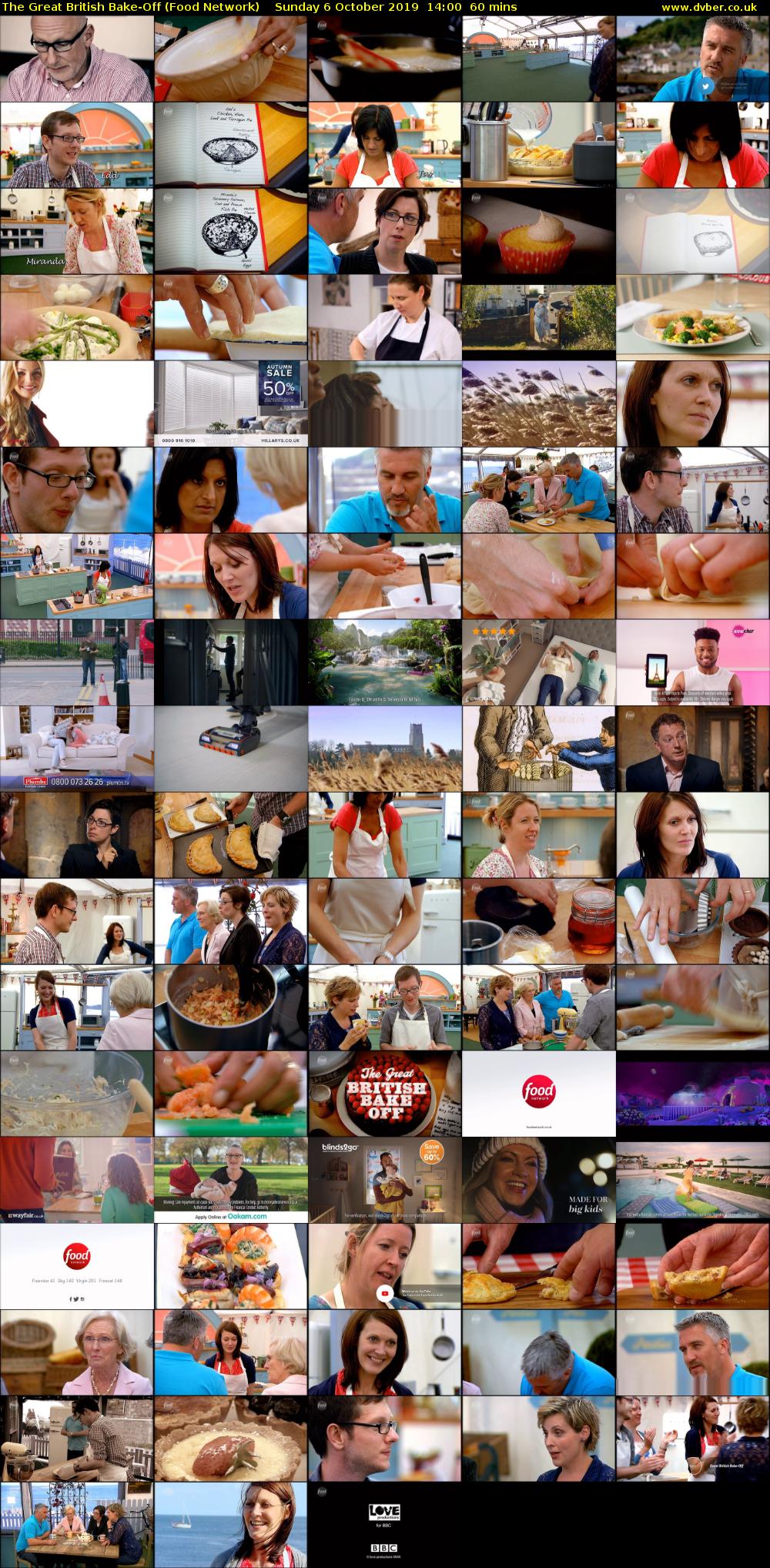 The Great British Bake-Off (Food Network) Sunday 6 October 2019 14:00 - 15:00