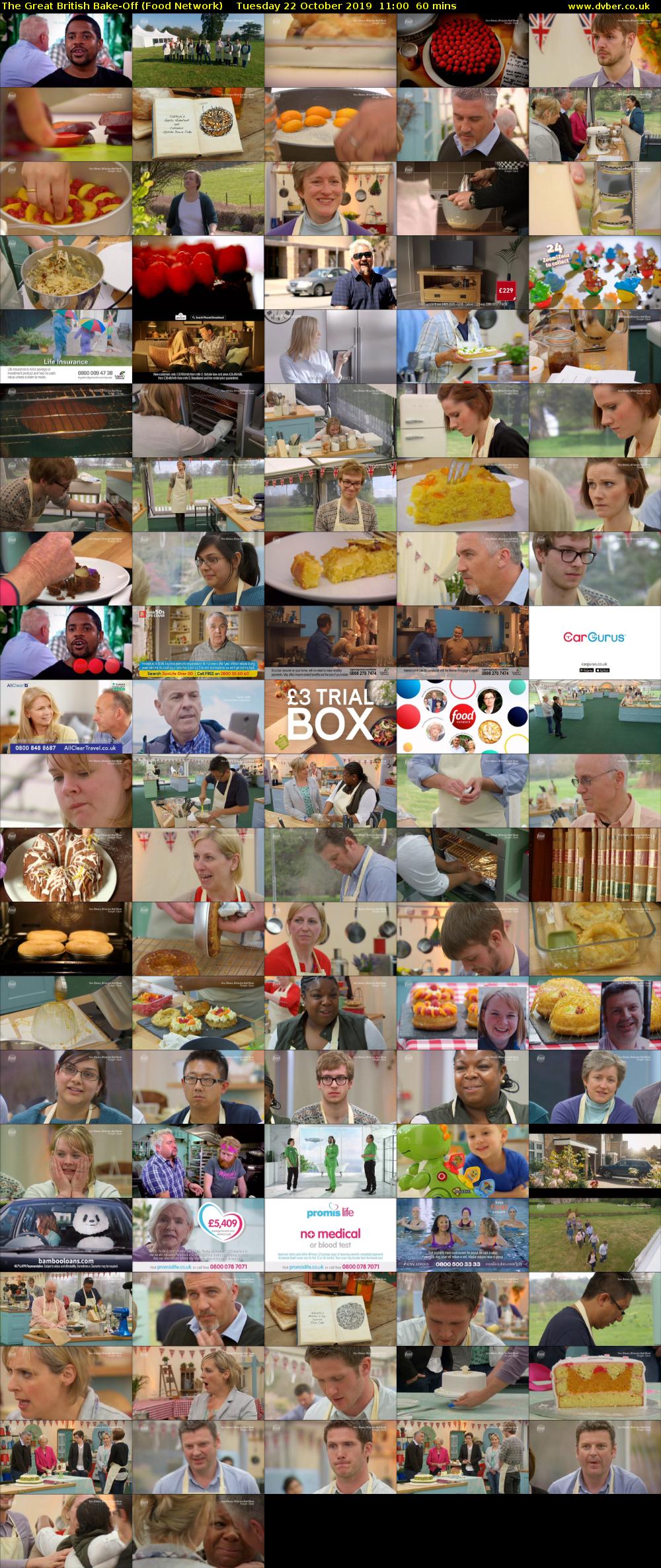 The Great British Bake-Off (Food Network) Tuesday 22 October 2019 11:00 - 12:00