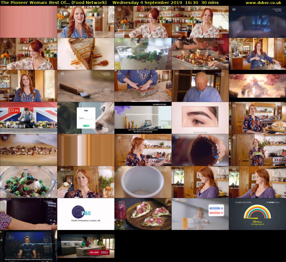 The Pioneer Woman: Best Of... (Food Network) Wednesday 4 September 2019 16:30 - 17:00