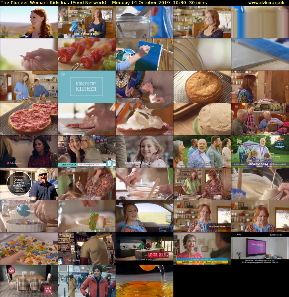 The Pioneer Woman: Kids In... (Food Network) Monday 14 October 2019 10:30 - 11:00