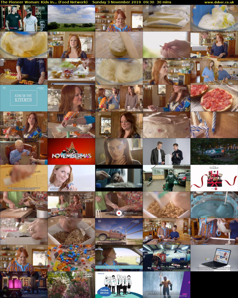 The Pioneer Woman: Kids In... (Food Network) Sunday 3 November 2019 09:30 - 10:00