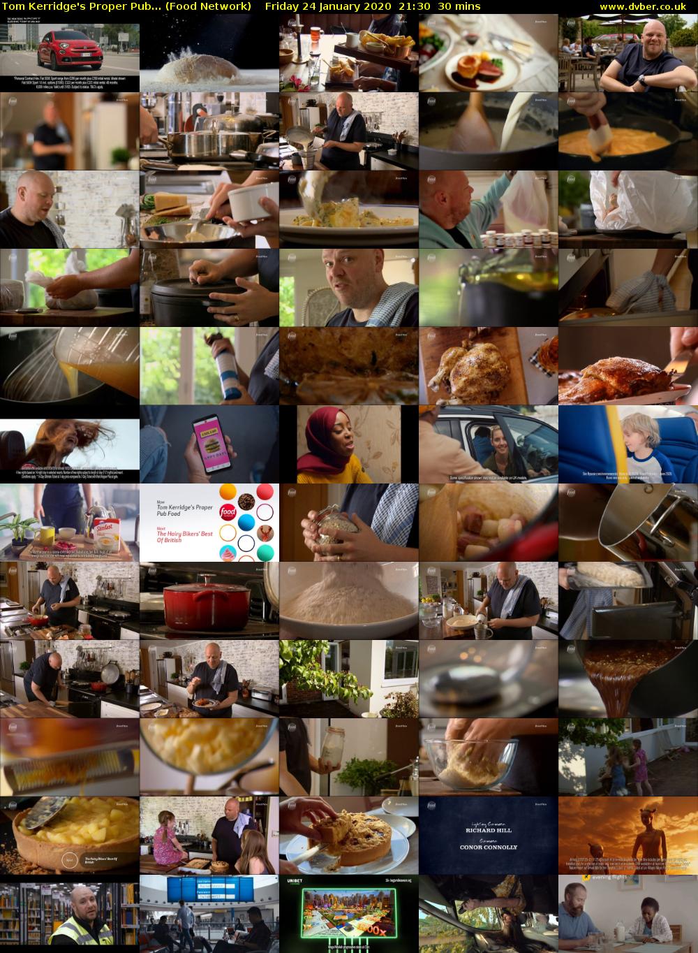 Tom Kerridge's Proper Pub... (Food Network) Friday 24 January 2020 21:30 - 22:00