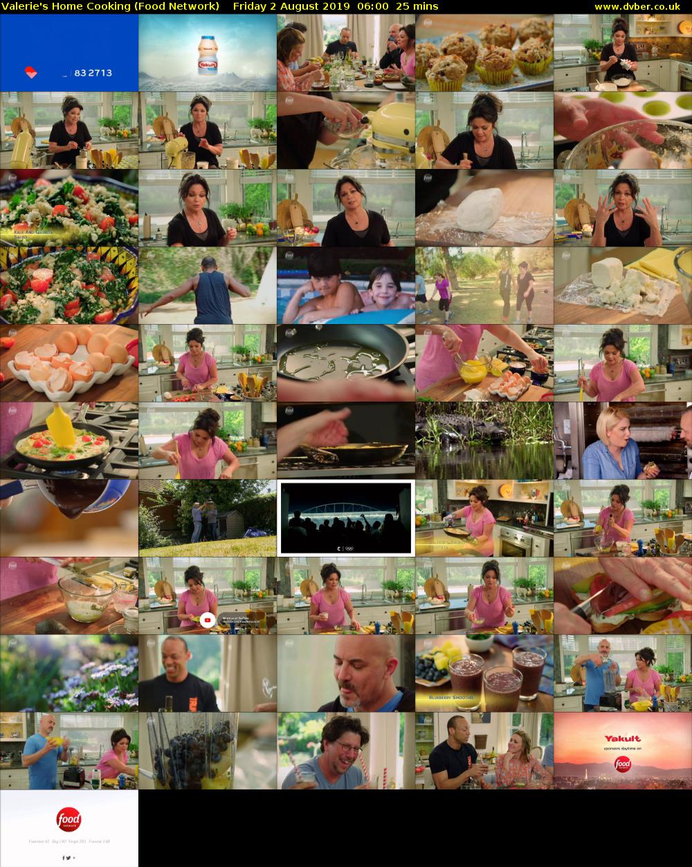Valerie's Home Cooking (Food Network) Friday 2 August 2019 06:00 - 06:25