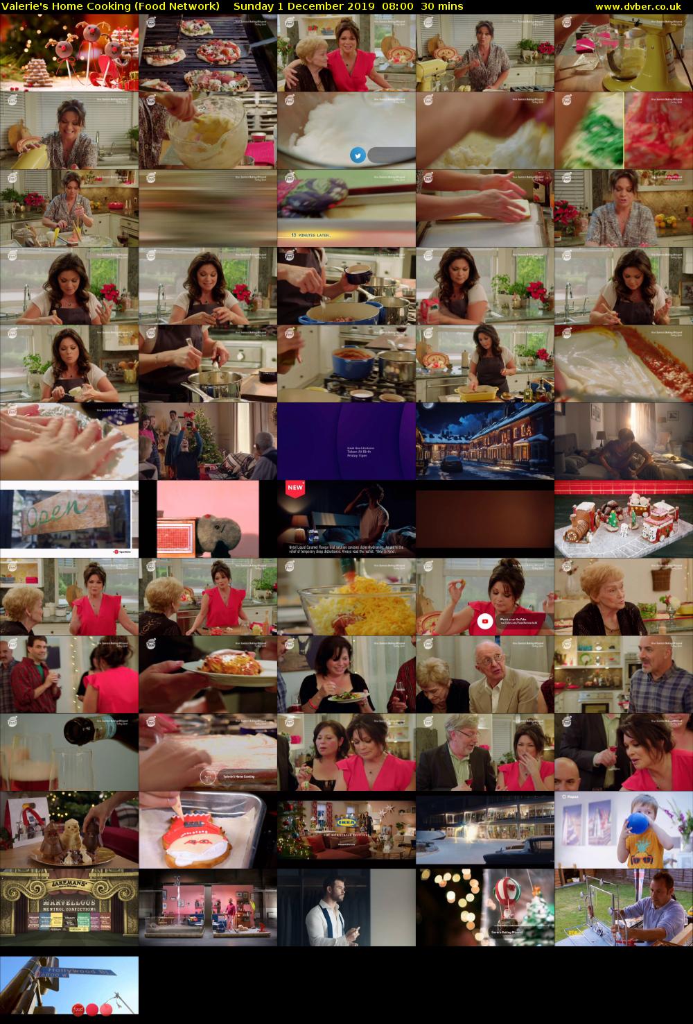 Valerie's Home Cooking (Food Network) Sunday 1 December 2019 08:00 - 08:30