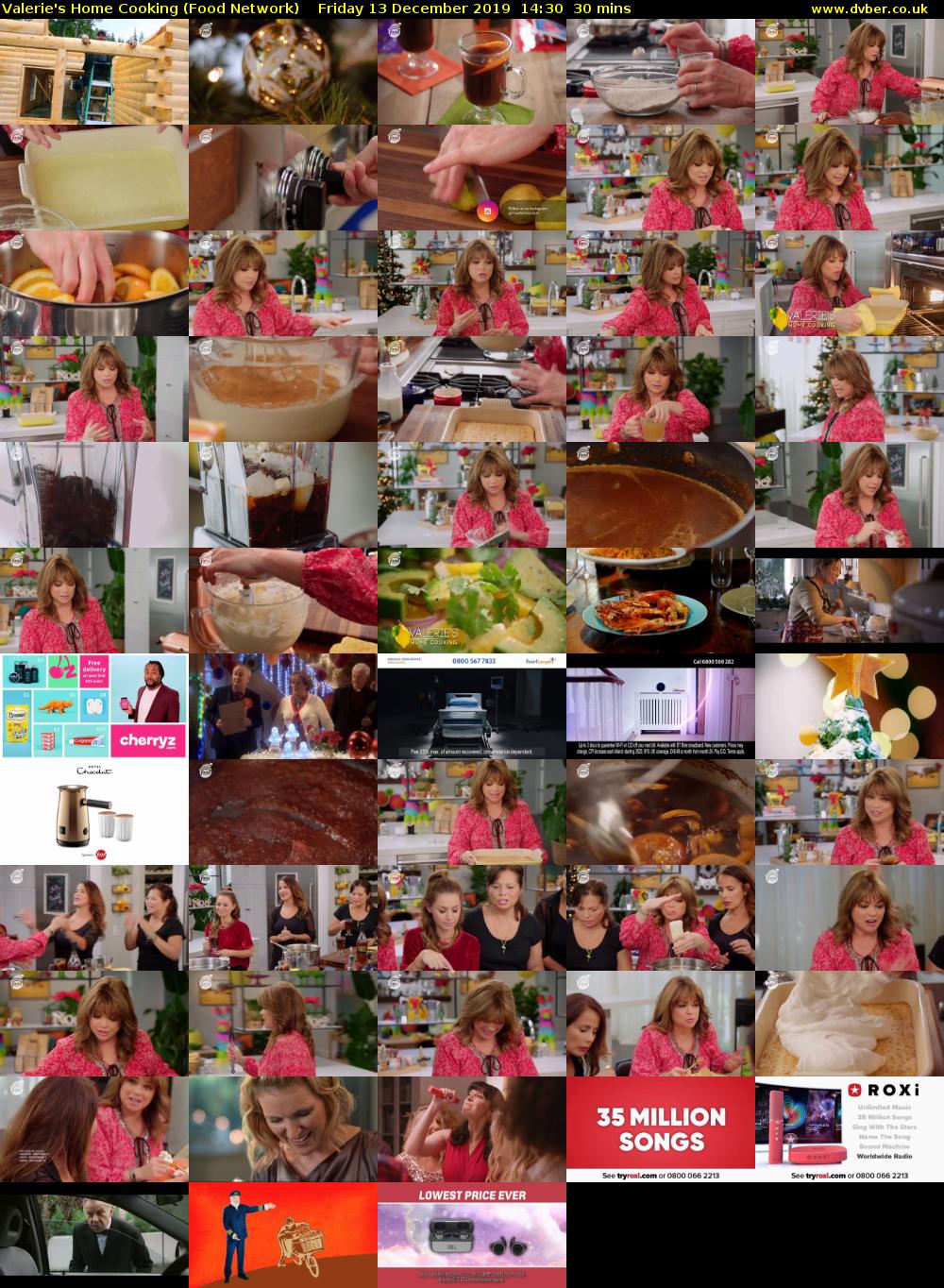 Valerie's Home Cooking (Food Network) Friday 13 December 2019 14:30 - 15:00