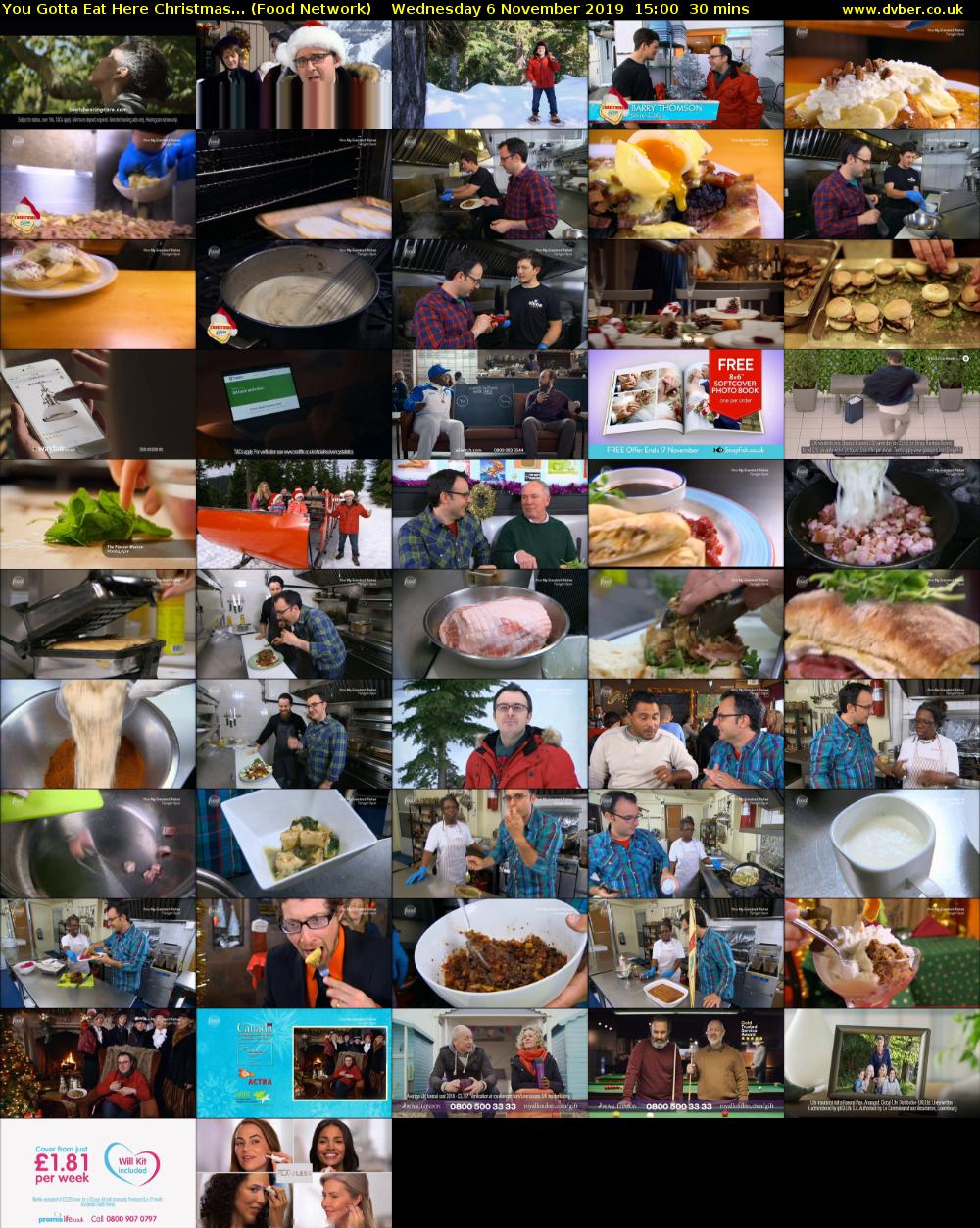 You Gotta Eat Here Christmas... (Food Network) Wednesday 6 November 2019 15:00 - 15:30