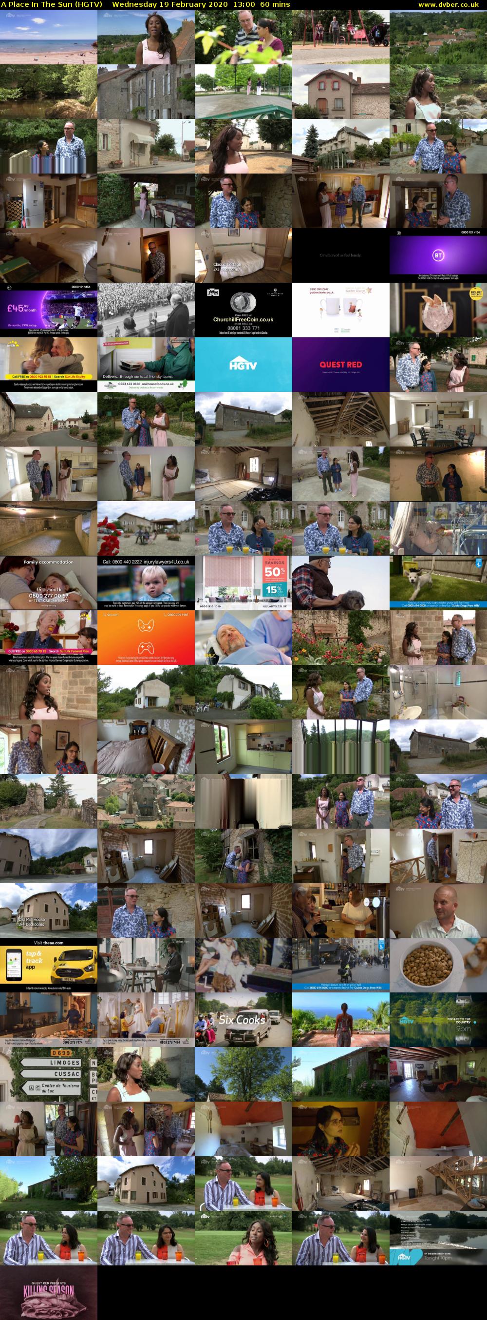 A Place In The Sun (HGTV) Wednesday 19 February 2020 13:00 - 14:00