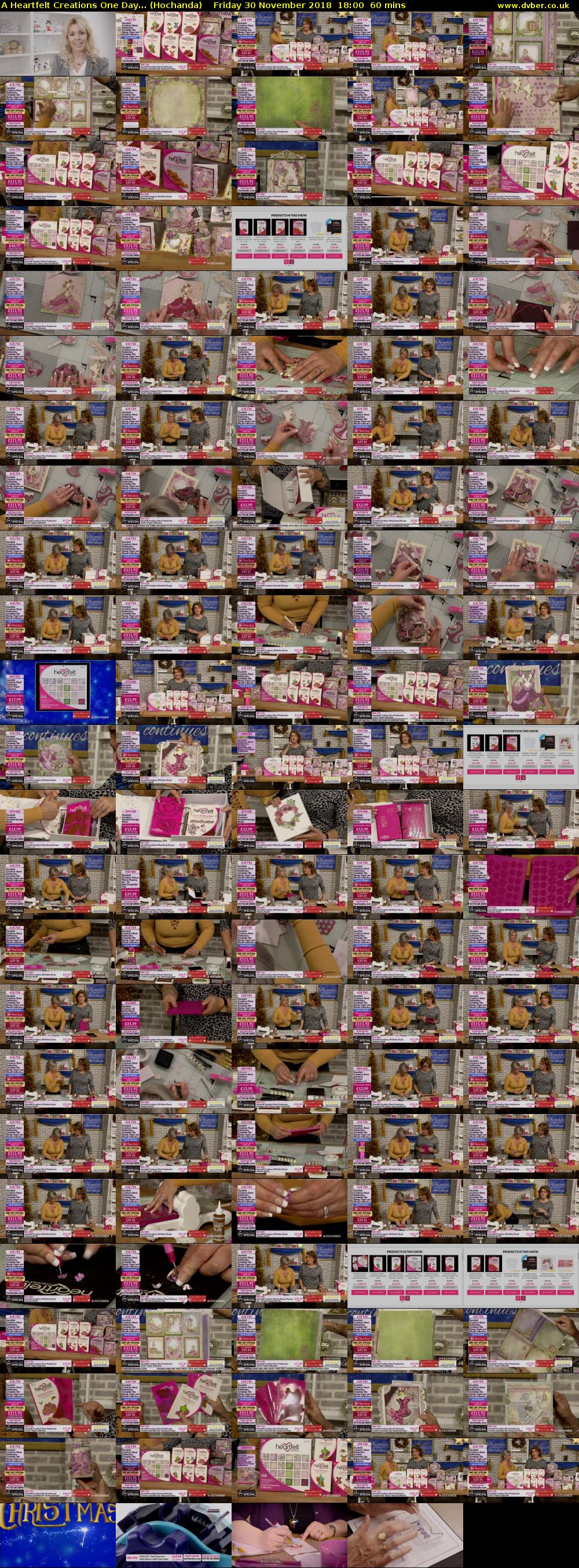 A Heartfelt Creations One Day... (Hochanda) Friday 30 November 2018 18:00 - 19:00