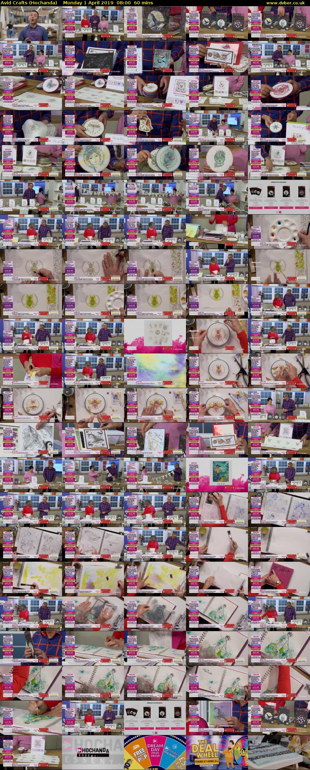 Avid Crafts (Hochanda) Monday 1 April 2019 08:00 - 09:00