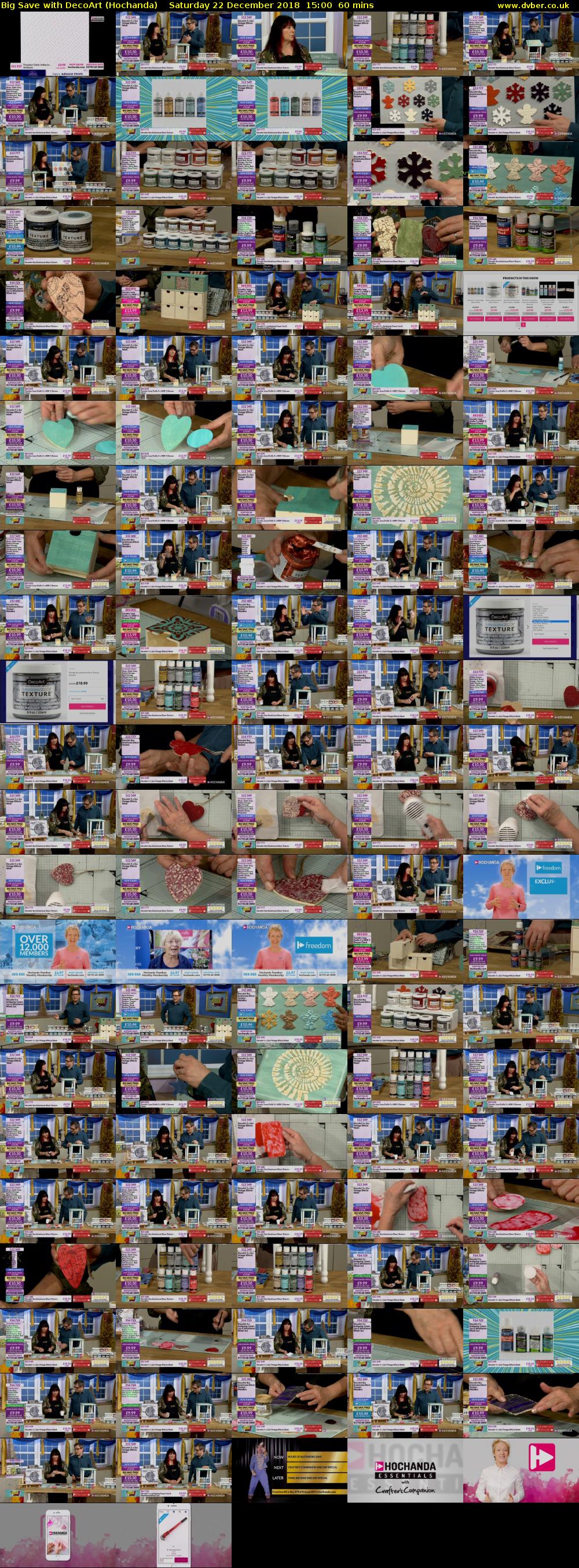 Big Save with DecoArt (Hochanda) Saturday 22 December 2018 15:00 - 16:00