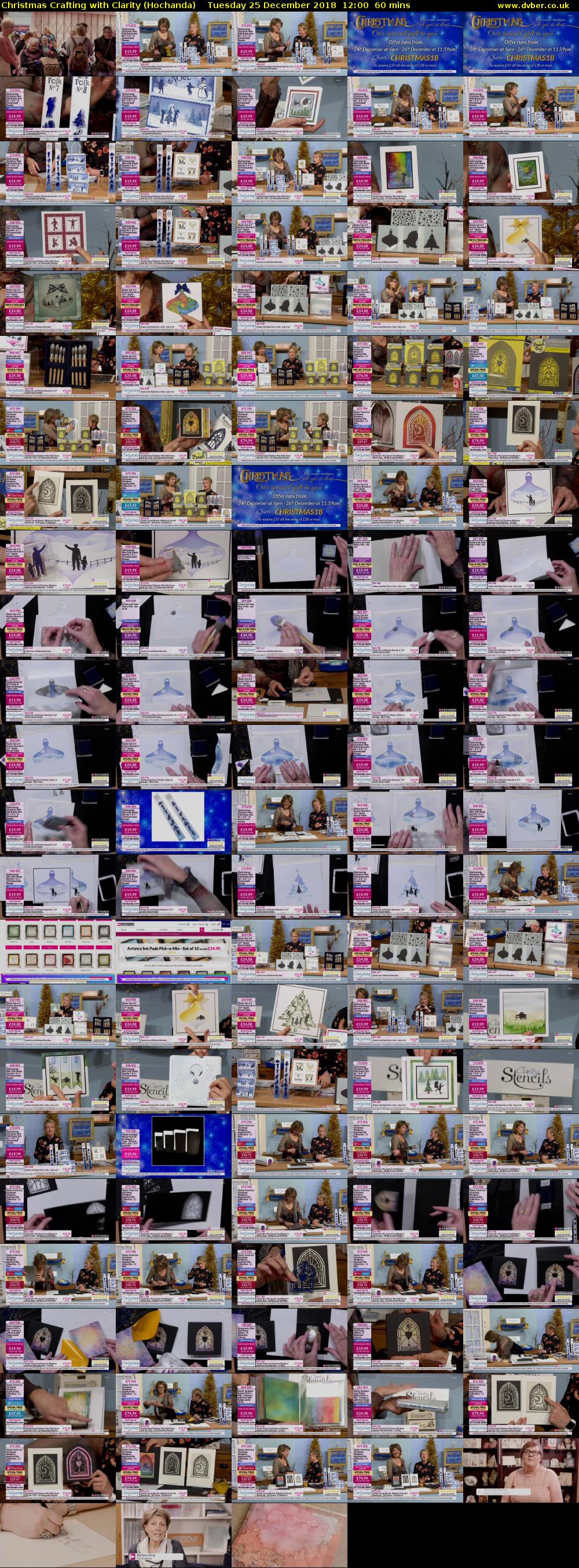 Christmas Crafting with Clarity (Hochanda) Tuesday 25 December 2018 12:00 - 13:00