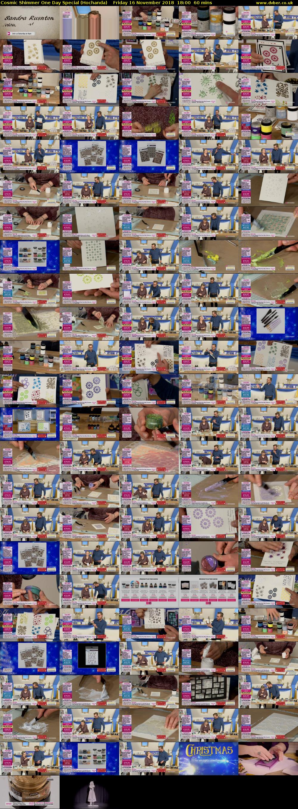 Cosmic Shimmer One Day Special (Hochanda) Friday 16 November 2018 18:00 - 19:00