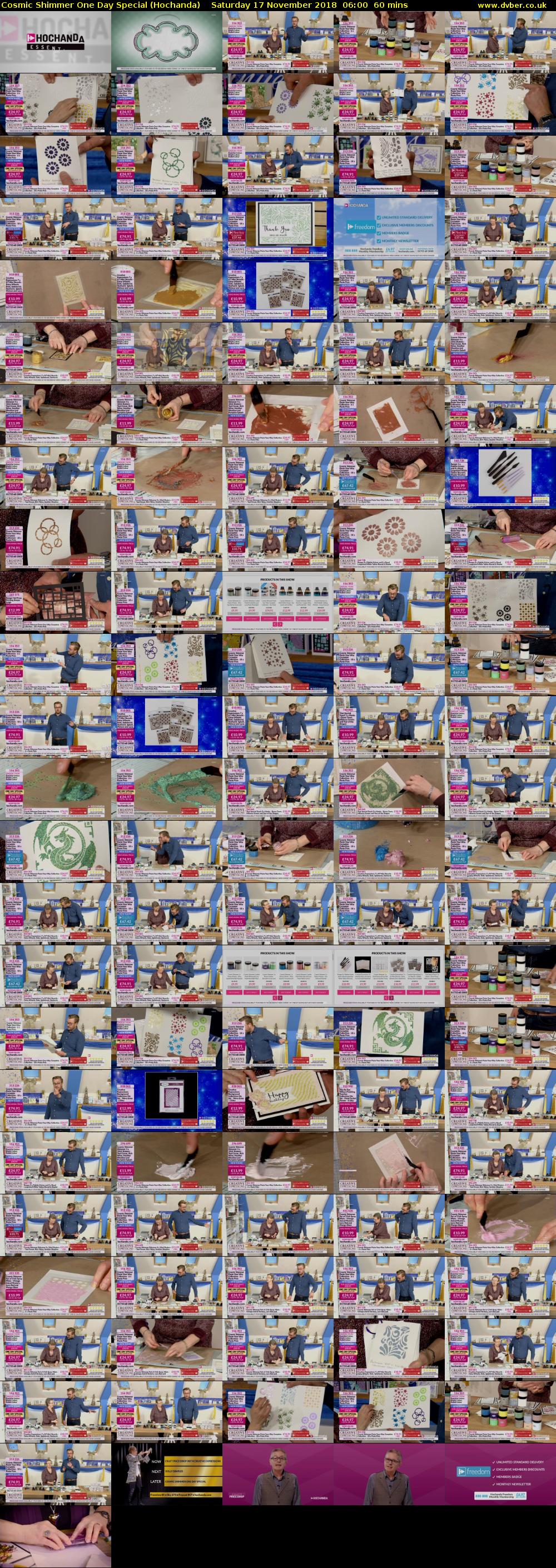 Cosmic Shimmer One Day Special (Hochanda) Saturday 17 November 2018 06:00 - 07:00