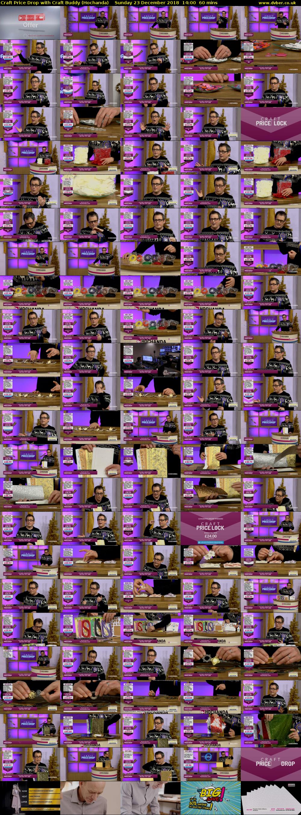 Craft Price Drop with Craft Buddy (Hochanda) Sunday 23 December 2018 14:00 - 15:00