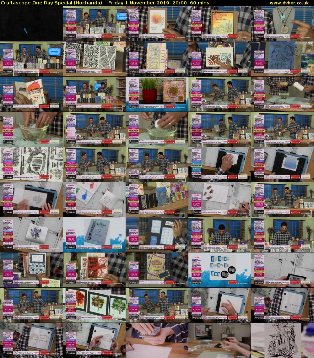Craftascope One Day Special (Hochanda) Friday 1 November 2019 20:00 - 21:00