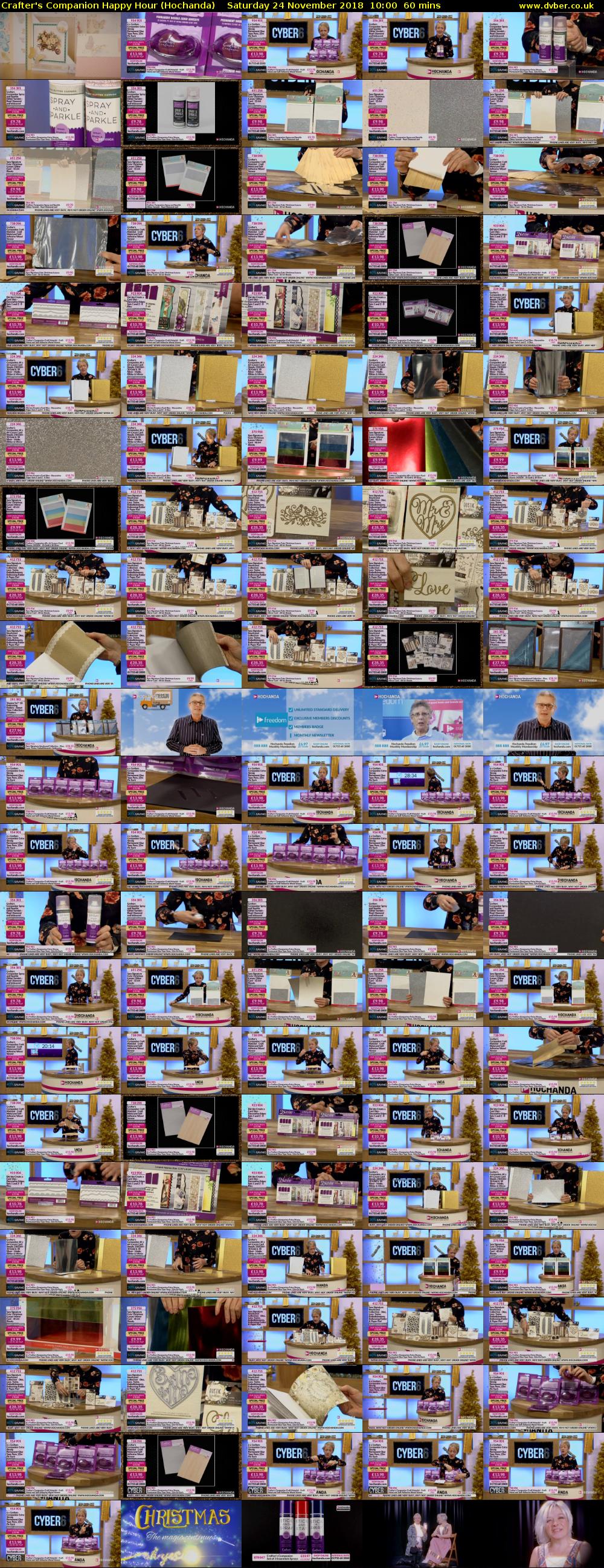 Crafter's Companion Happy Hour (Hochanda) Saturday 24 November 2018 10:00 - 11:00