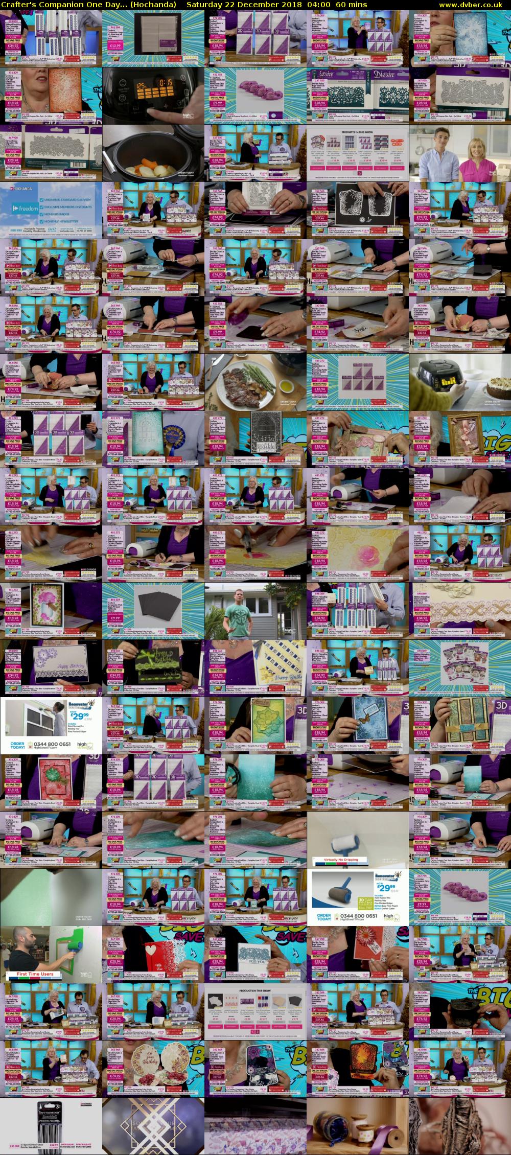 Crafter's Companion One Day... (Hochanda) Saturday 22 December 2018 04:00 - 05:00