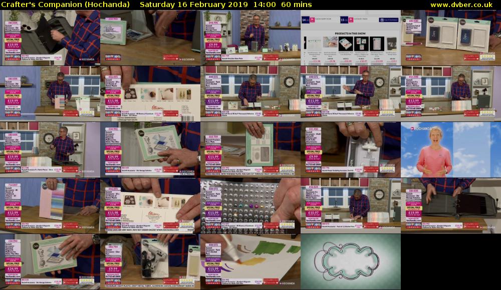 Crafter's Companion (Hochanda) Saturday 16 February 2019 14:00 - 15:00