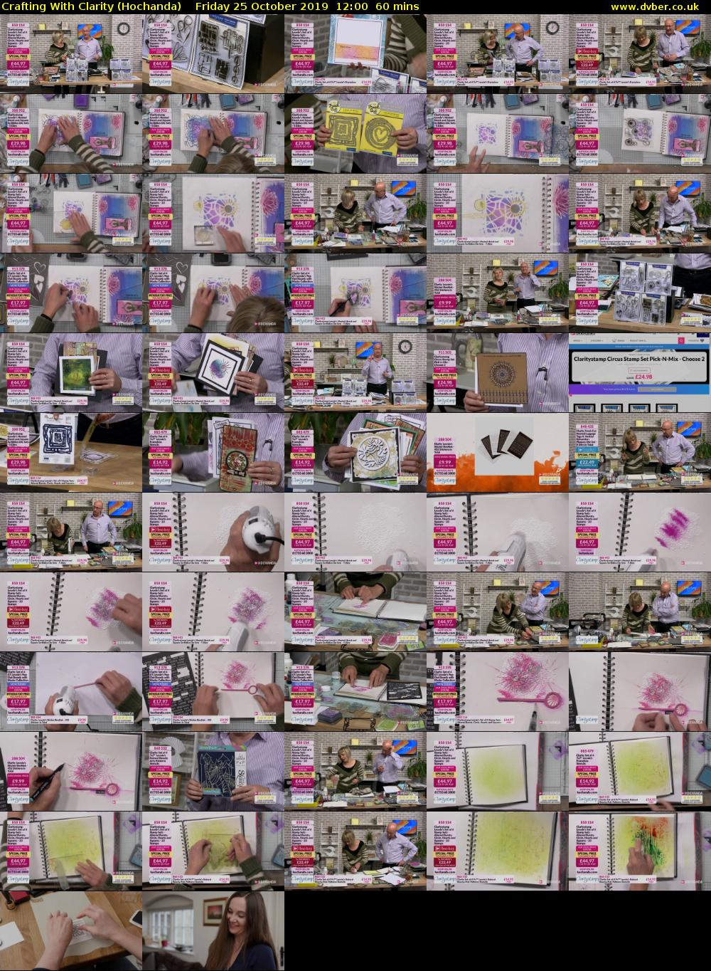 Crafting With Clarity (Hochanda) Friday 25 October 2019 12:00 - 13:00
