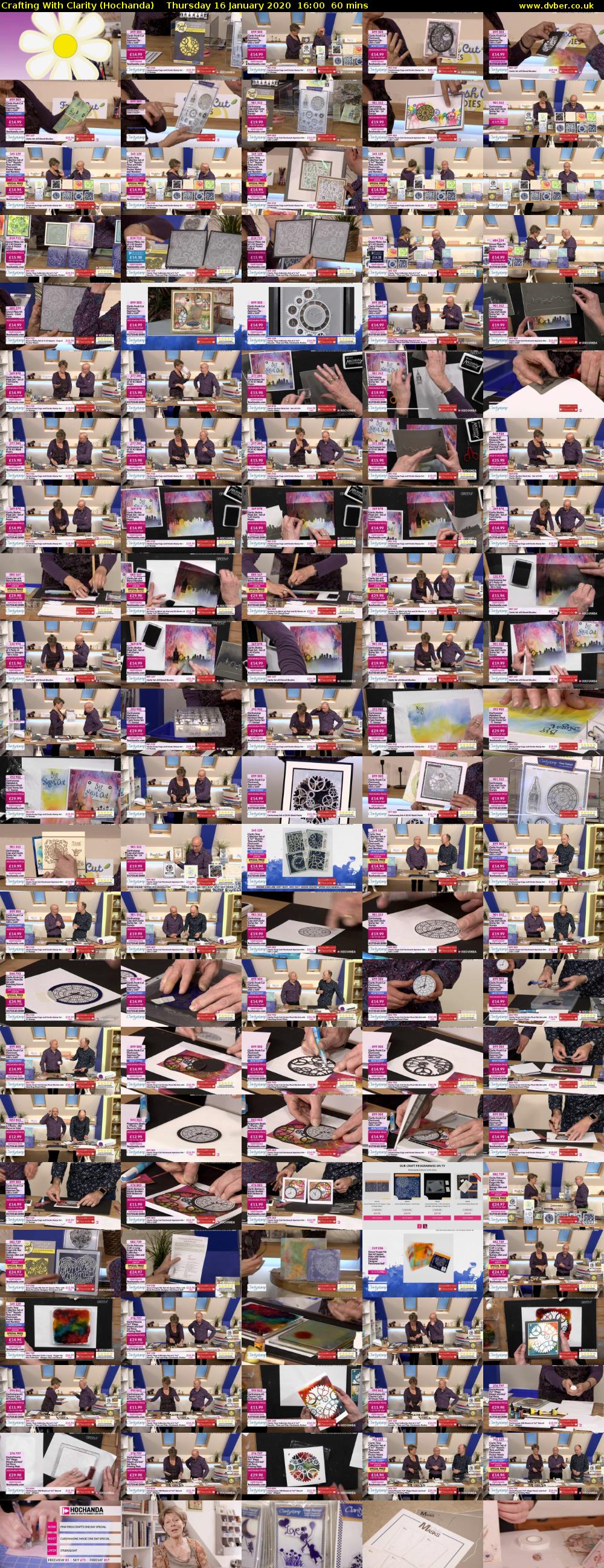 Crafting With Clarity (Hochanda) Thursday 16 January 2020 16:00 - 17:00