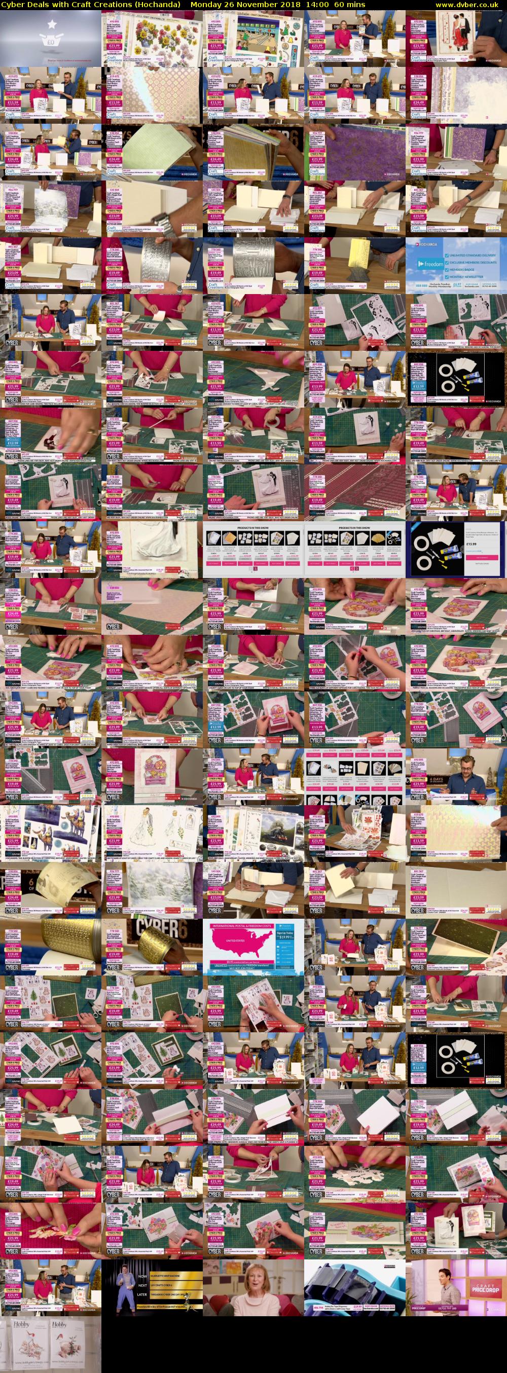 Cyber Deals with Craft Creations (Hochanda) Monday 26 November 2018 14:00 - 15:00