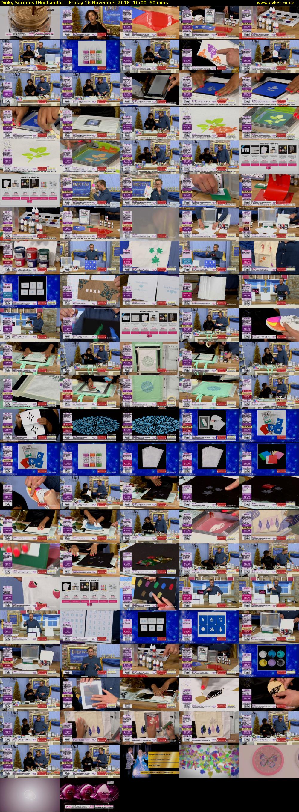 Dinky Screens (Hochanda) Friday 16 November 2018 16:00 - 17:00