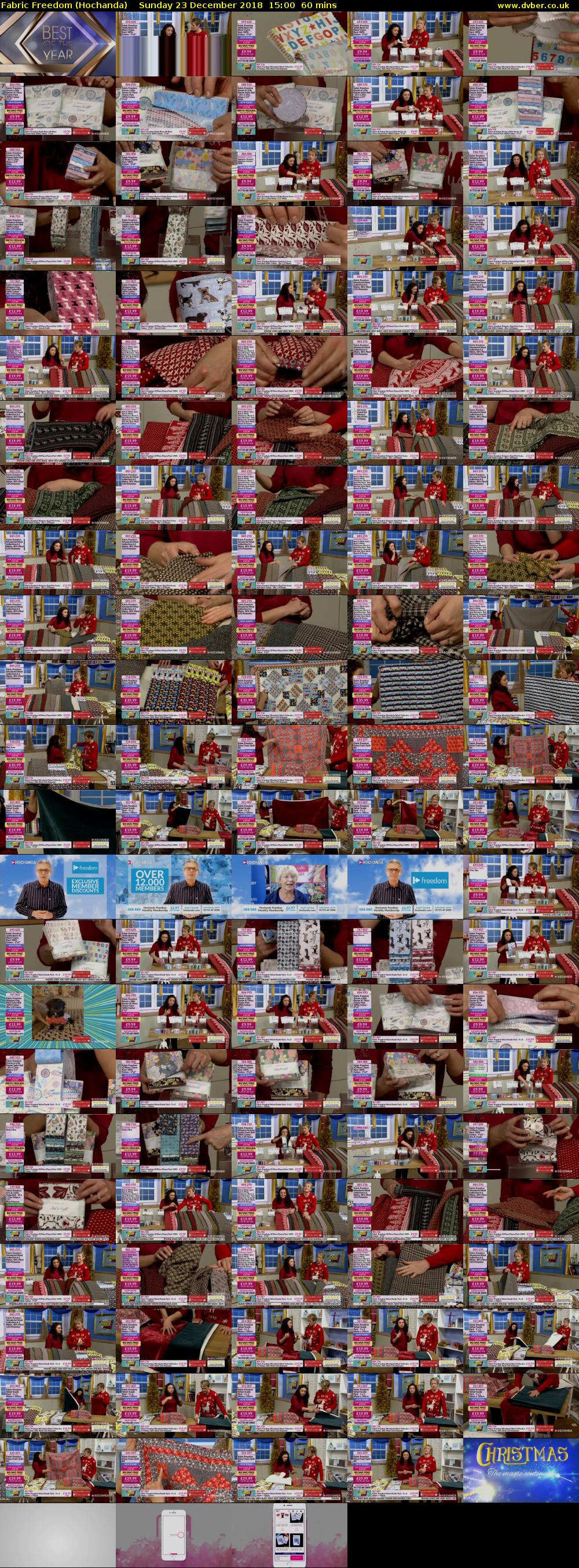 Fabric Freedom (Hochanda) Sunday 23 December 2018 15:00 - 16:00