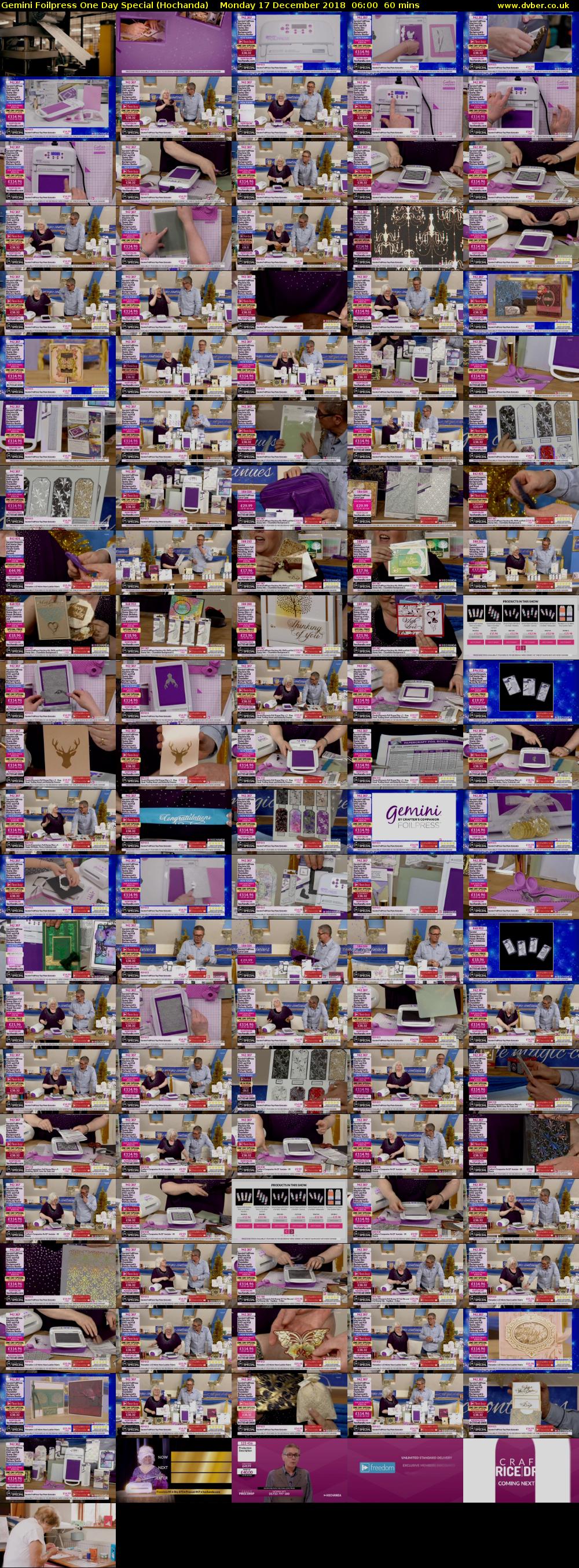 Gemini Foilpress One Day Special (Hochanda) Monday 17 December 2018 06:00 - 07:00