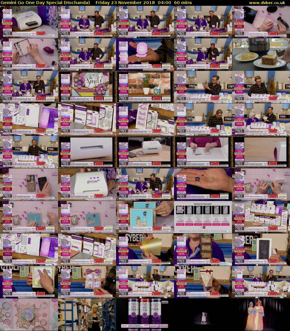 Gemini Go One Day Special (Hochanda) Friday 23 November 2018 04:00 - 05:00