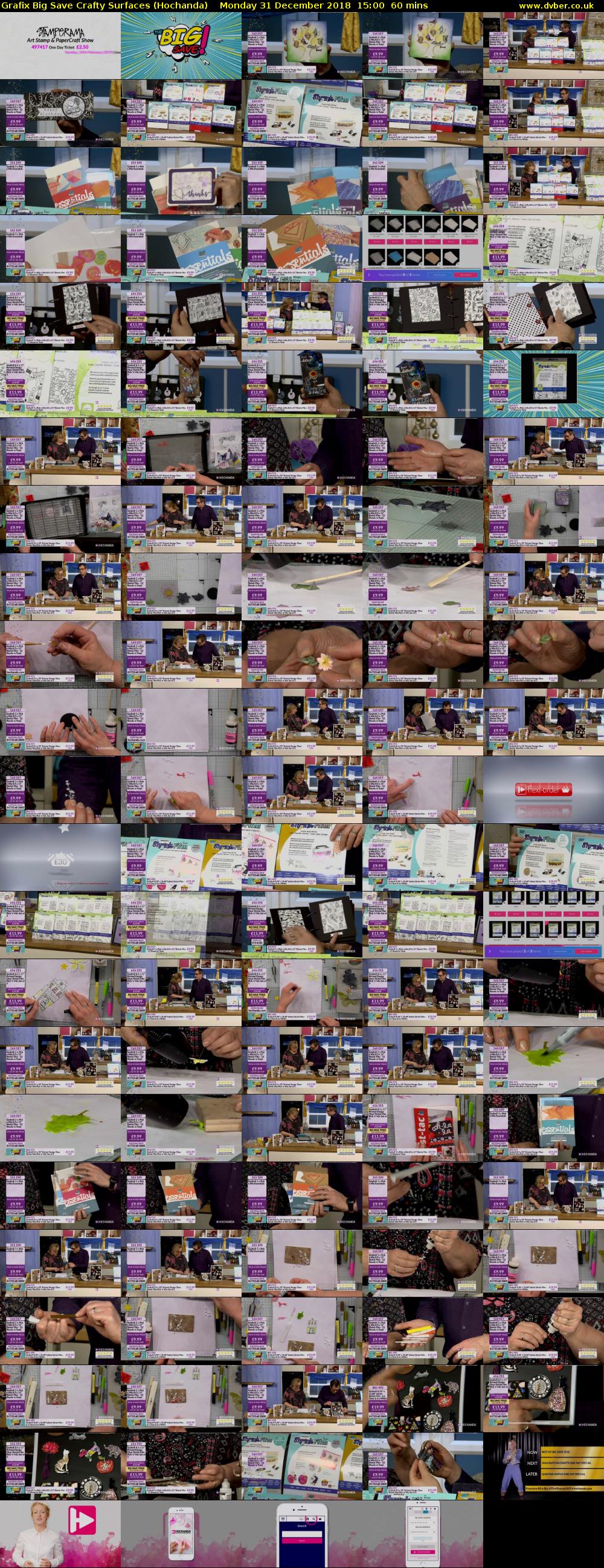 Grafix Big Save Crafty Surfaces (Hochanda) Monday 31 December 2018 15:00 - 16:00