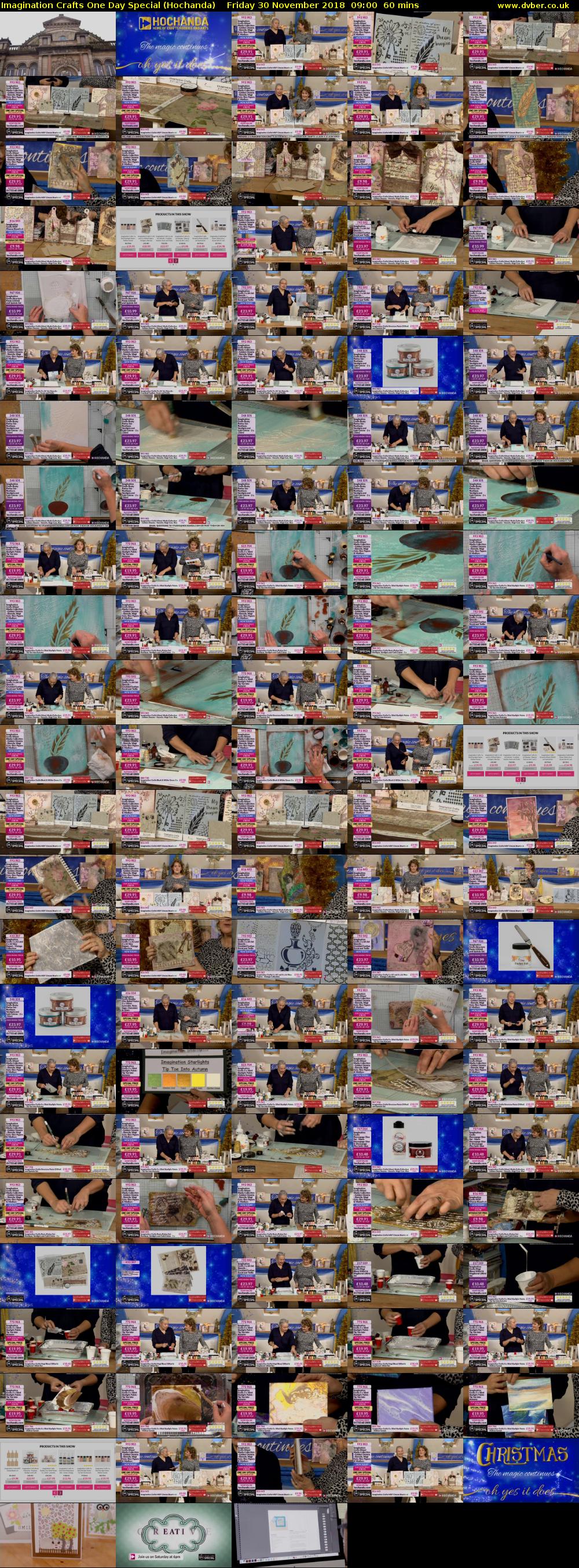 Imagination Crafts One Day Special (Hochanda) Friday 30 November 2018 09:00 - 10:00
