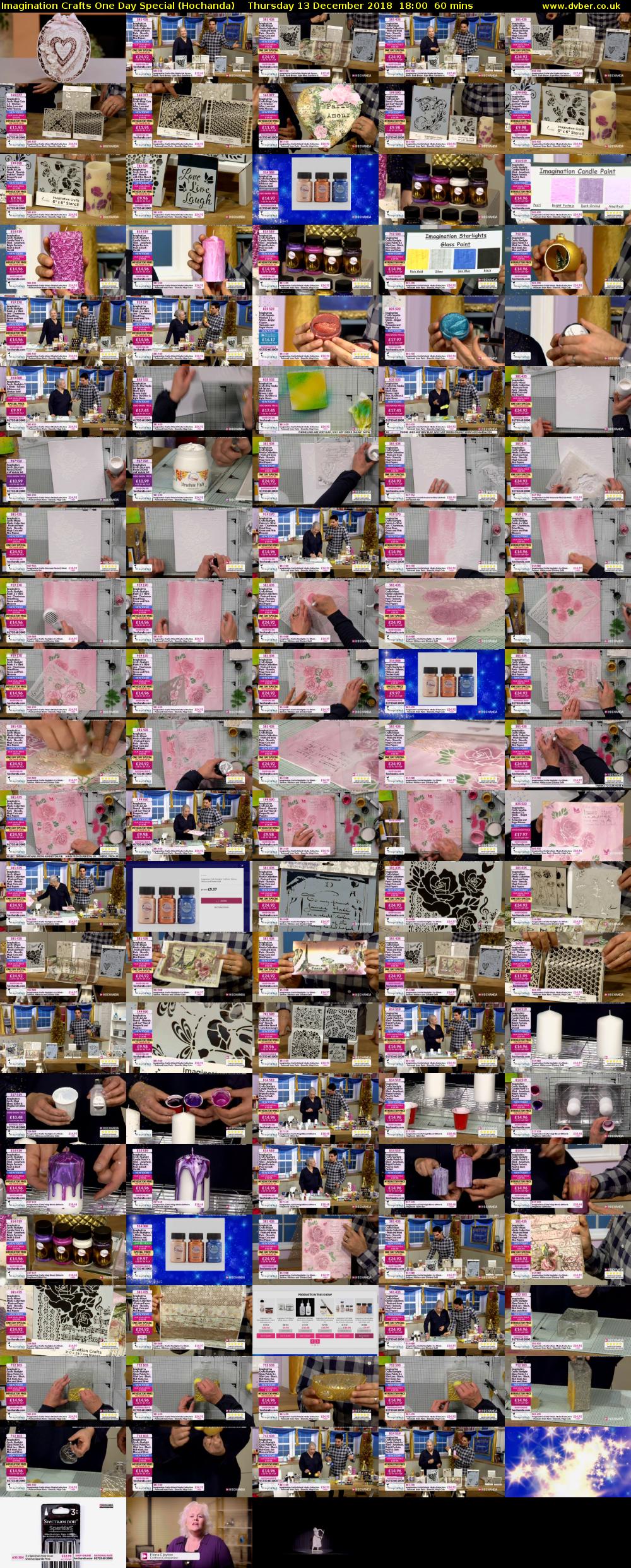 Imagination Crafts One Day Special (Hochanda) Thursday 13 December 2018 18:00 - 19:00