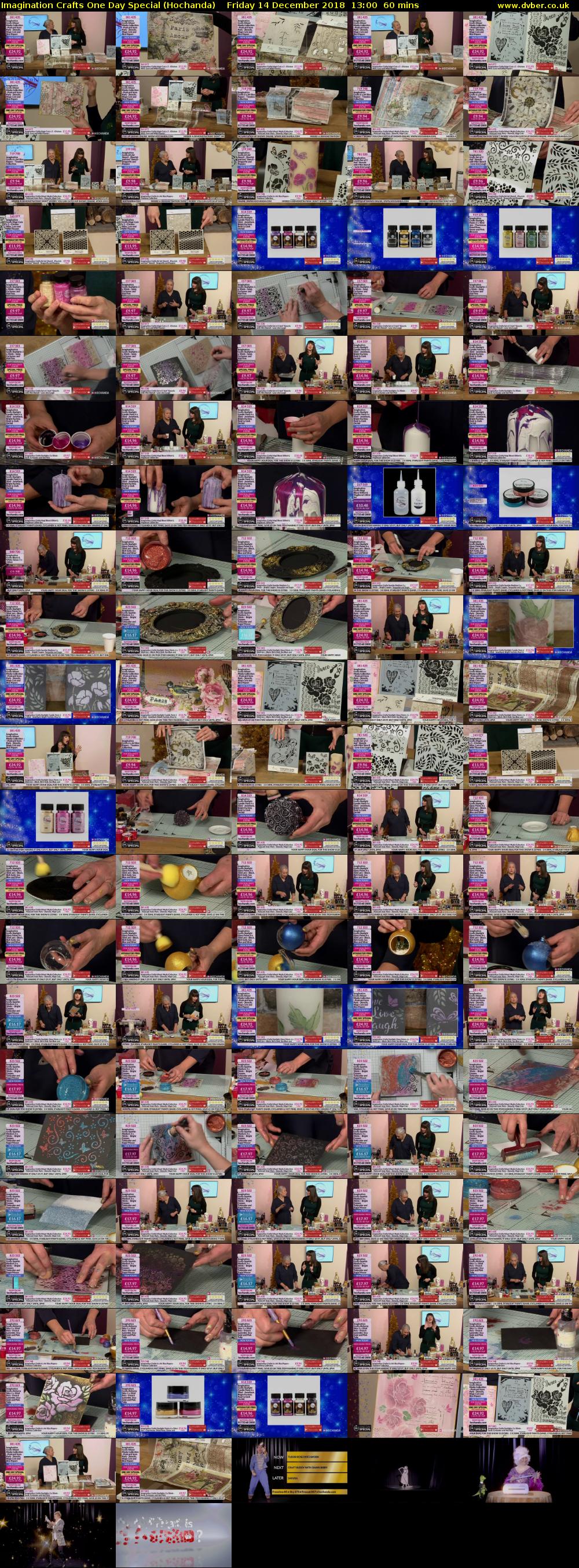 Imagination Crafts One Day Special (Hochanda) Friday 14 December 2018 13:00 - 14:00