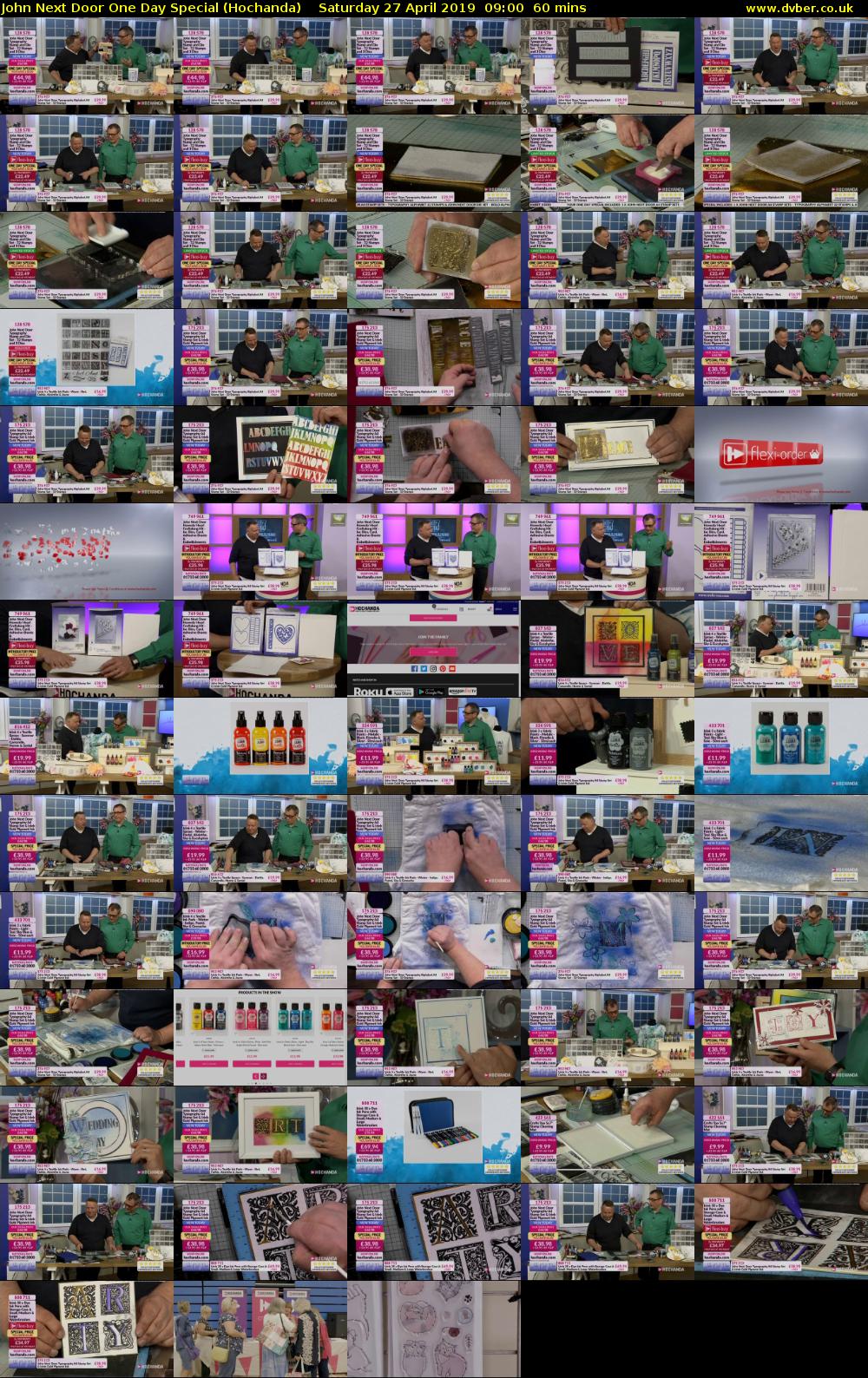 John Next Door One Day Special (Hochanda) Saturday 27 April 2019 09:00 - 10:00
