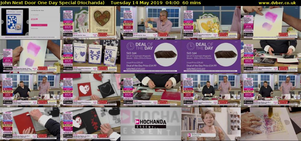 John Next Door One Day Special (Hochanda) Tuesday 14 May 2019 04:00 - 05:00