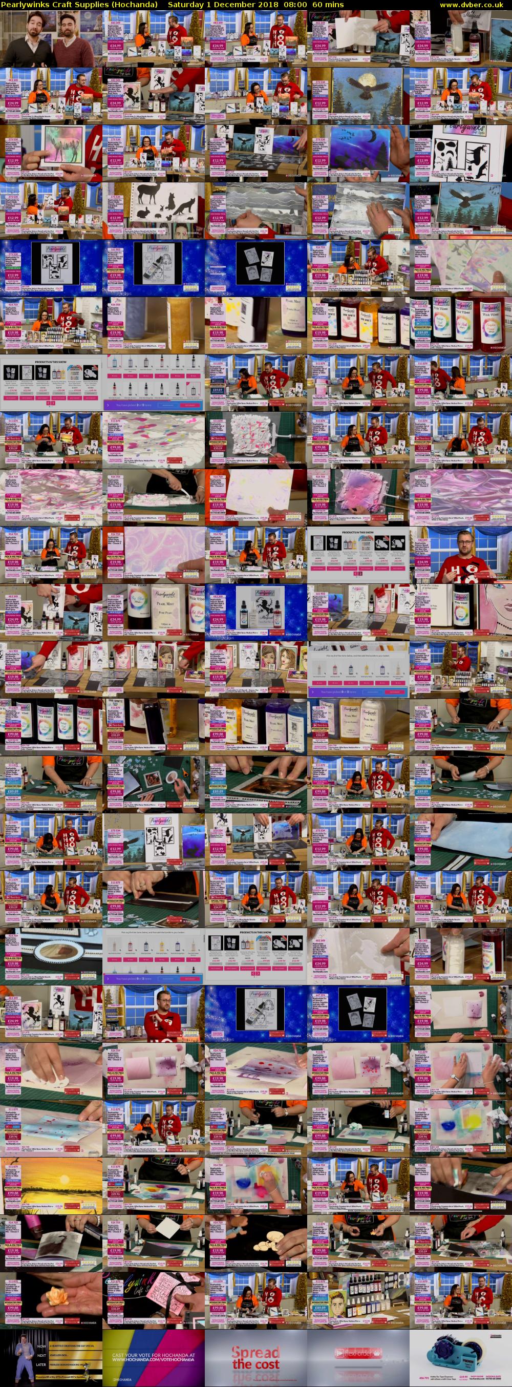 Pearlywinks Craft Supplies (Hochanda) Saturday 1 December 2018 08:00 - 09:00