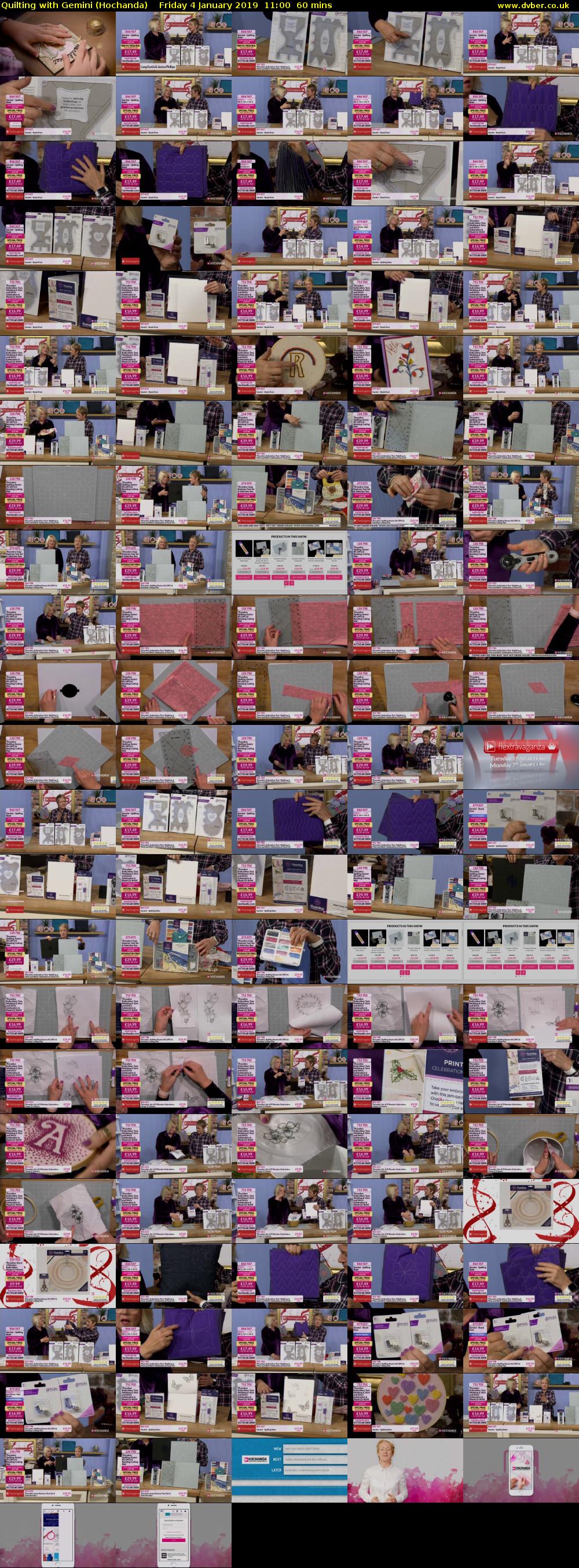 Quilting with Gemini (Hochanda) Friday 4 January 2019 11:00 - 12:00