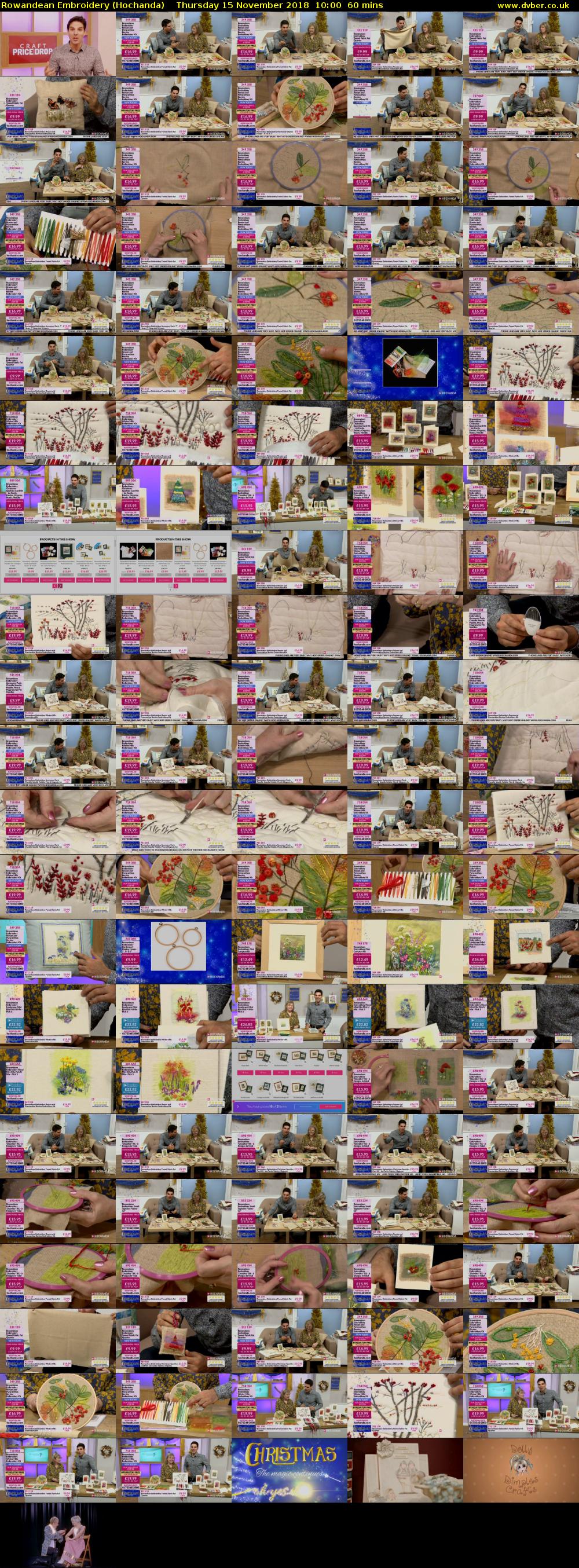 Rowandean Embroidery (Hochanda) Thursday 15 November 2018 10:00 - 11:00