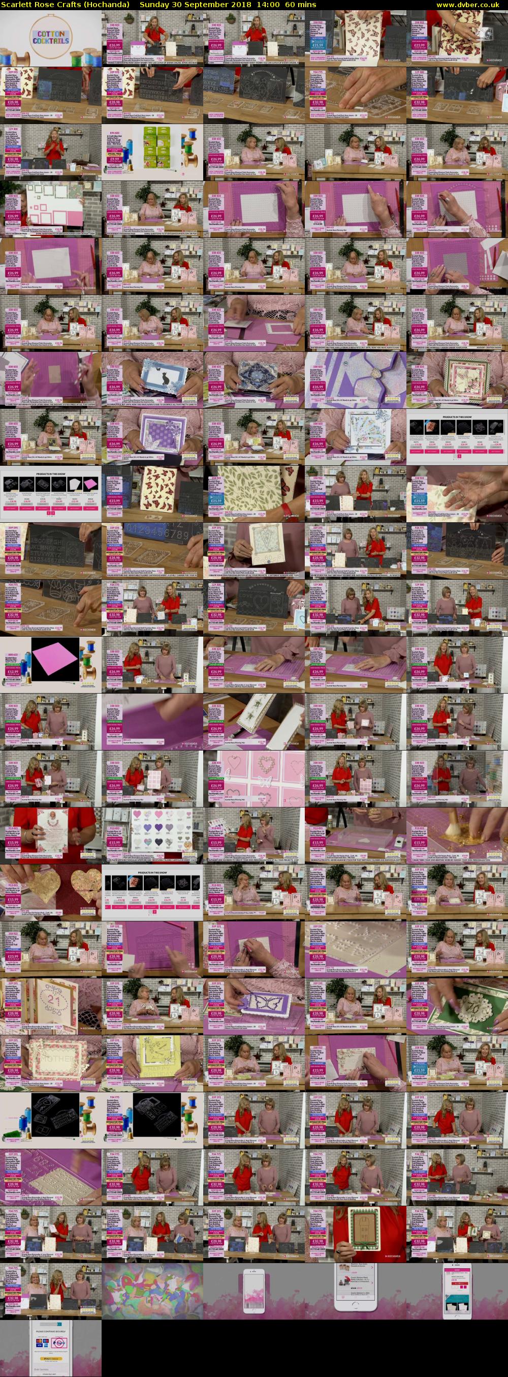Scarlett Rose Crafts (Hochanda) Sunday 30 September 2018 14:00 - 15:00