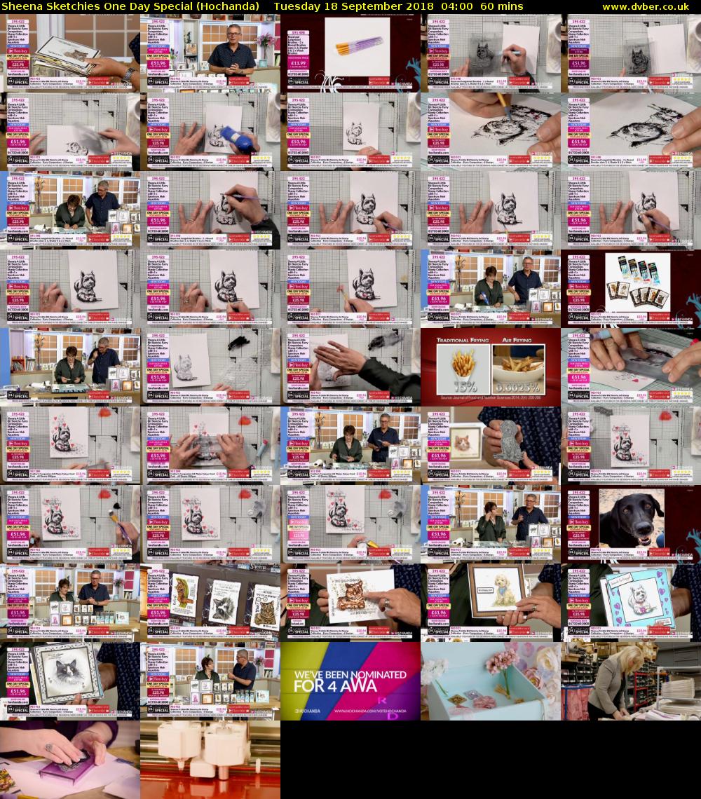 Sheena Sketchies One Day Special (Hochanda) Tuesday 18 September 2018 04:00 - 05:00