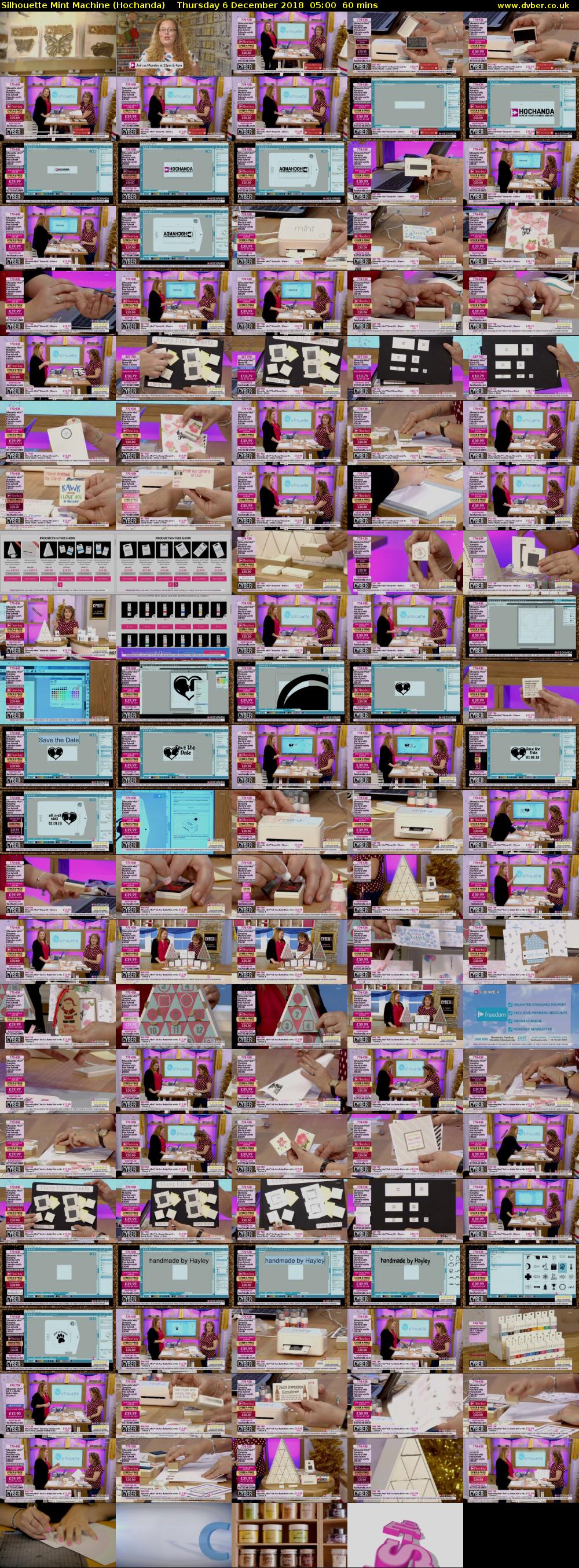 Silhouette Mint Machine (Hochanda) Thursday 6 December 2018 05:00 - 06:00