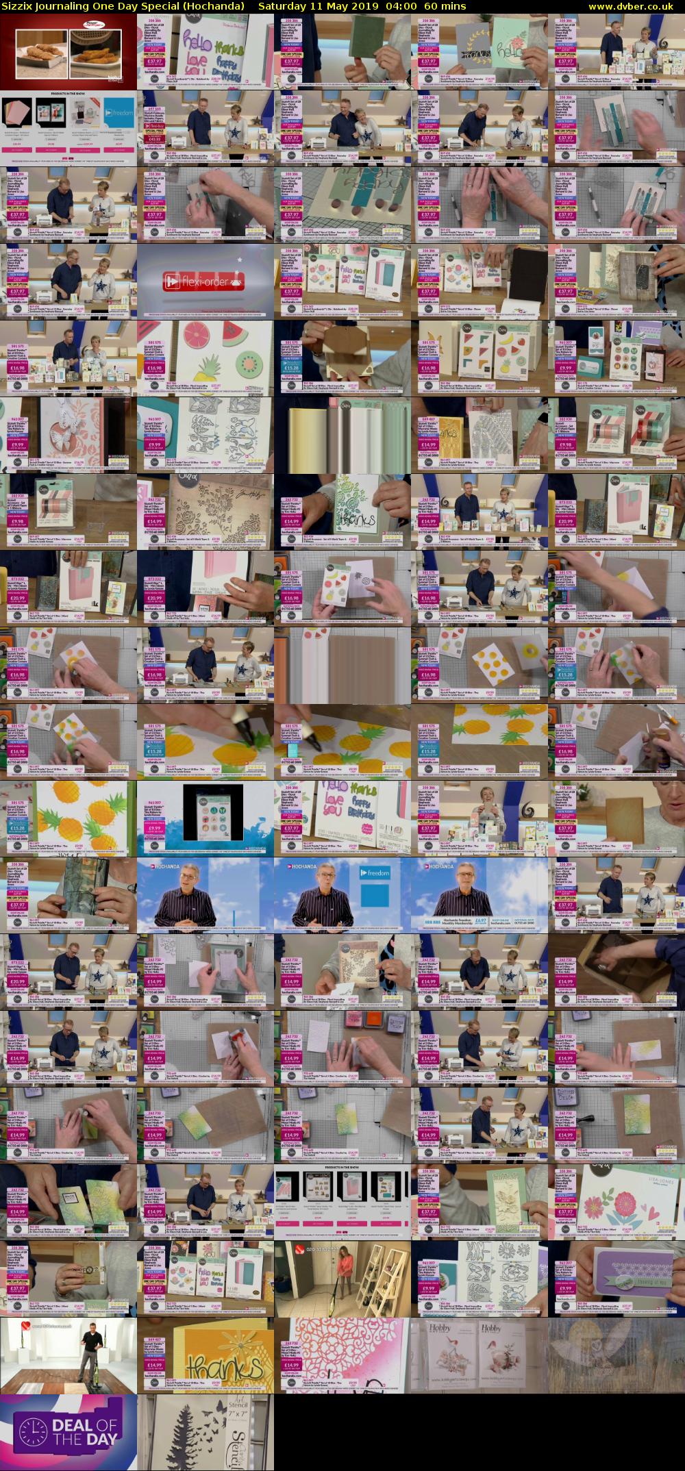 Sizzix Journaling One Day Special (Hochanda) Saturday 11 May 2019 04:00 - 05:00