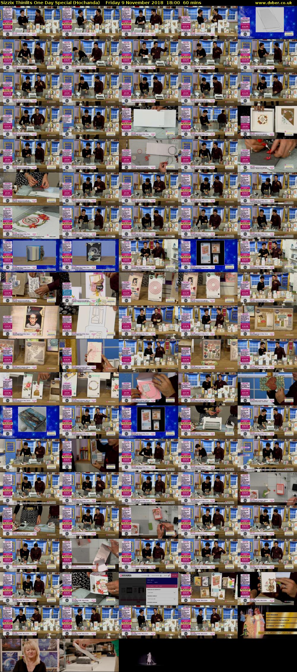 Sizzix Thinlits One Day Special (Hochanda) Friday 9 November 2018 18:00 - 19:00