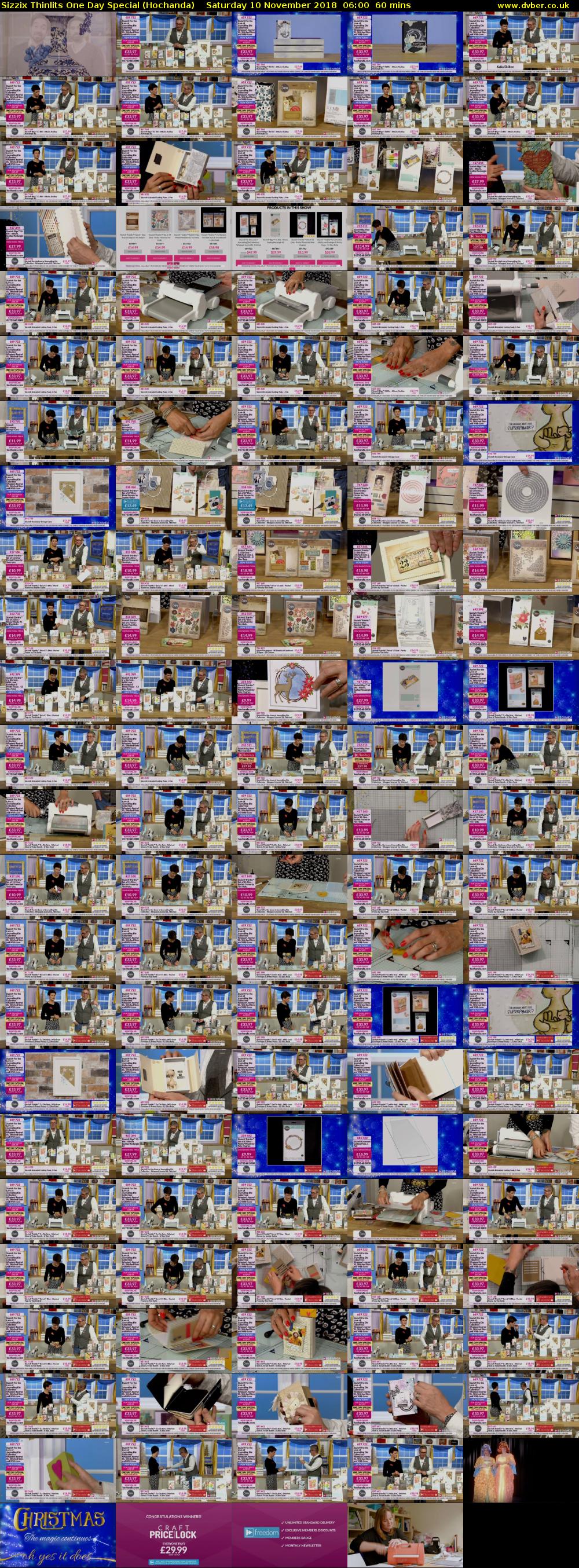 Sizzix Thinlits One Day Special (Hochanda) Saturday 10 November 2018 06:00 - 07:00