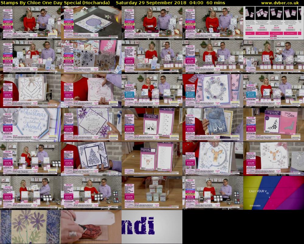 Stamps By Chloe One Day Special (Hochanda) Saturday 29 September 2018 04:00 - 05:00