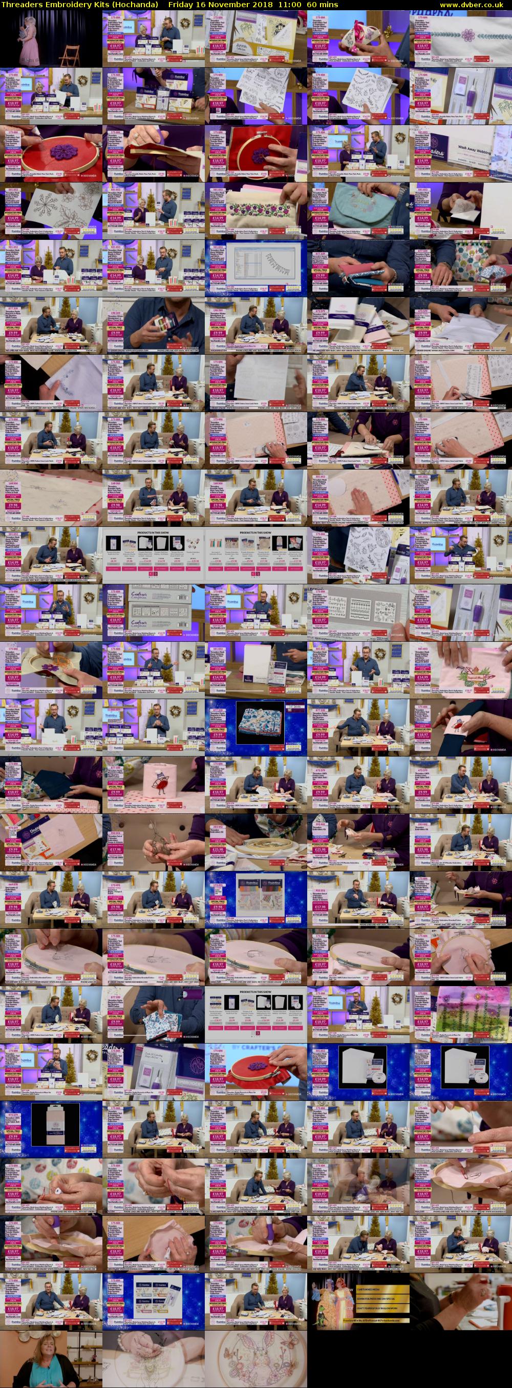 Threaders Embroidery Kits (Hochanda) Friday 16 November 2018 11:00 - 12:00