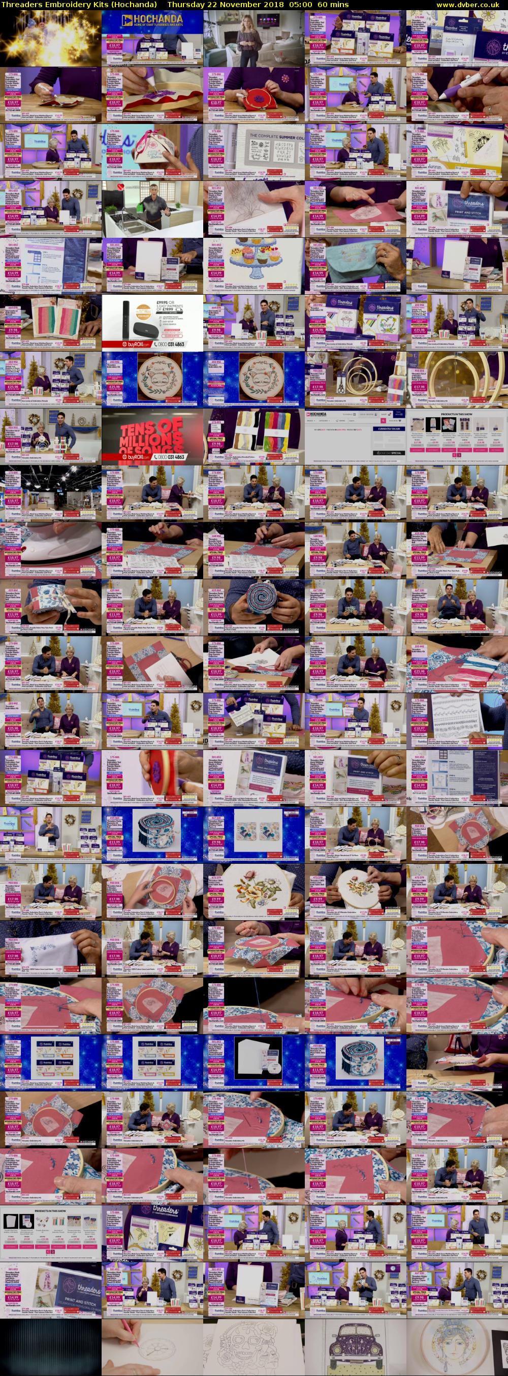Threaders Embroidery Kits (Hochanda) Thursday 22 November 2018 05:00 - 06:00