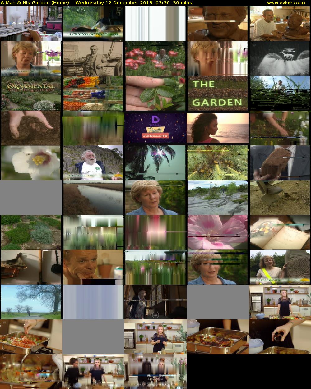 A Man & His Garden (Home) Wednesday 12 December 2018 03:30 - 04:00