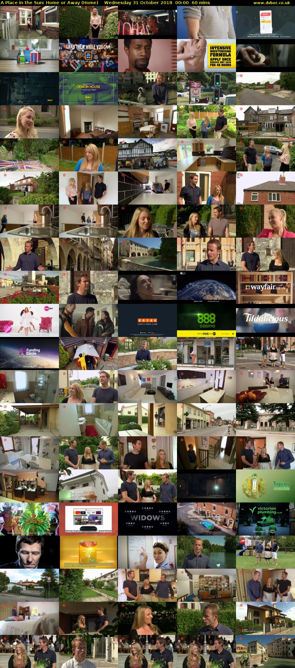 A Place in the Sun: Home or Away (Home) Wednesday 31 October 2018 00:00 - 01:00