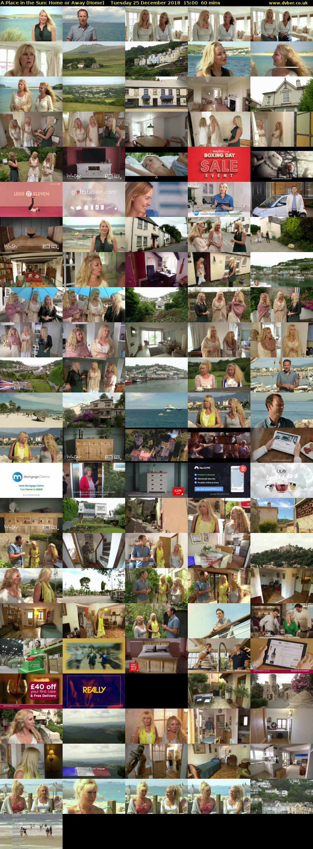 A Place in the Sun: Home or Away (Home) Tuesday 25 December 2018 15:00 - 16:00